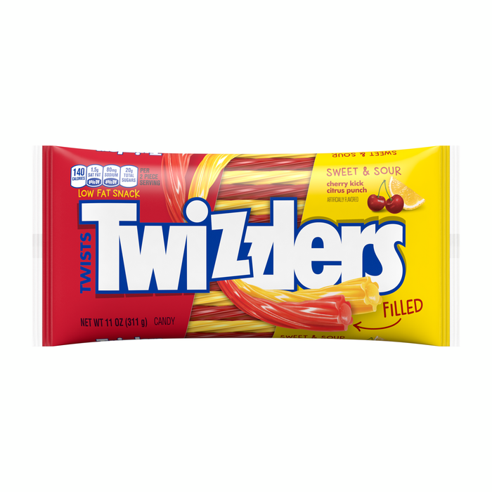 TWIZZLERS Sweet and Sour Filled Twists in Cherry and ...