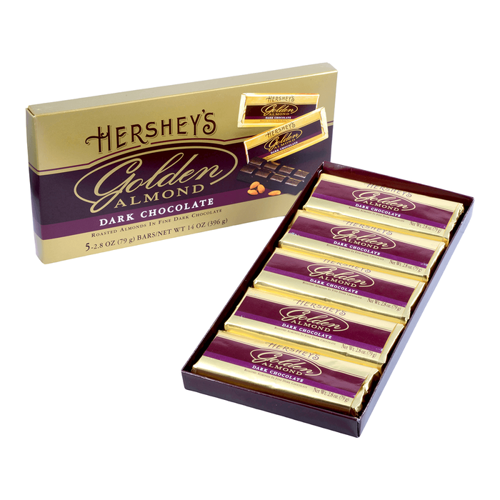 Hershey's Golden Almond Chocolate Bar Gift Box, 5 Count, 2.8 oz Bars -  Macy's