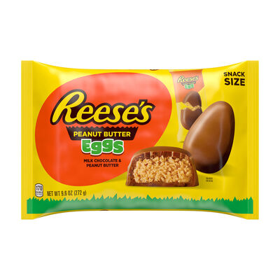 REESE'S Milk Chocolate Snack Size Peanut Butter Eggs, Easter  Candy  Bag, 9.6 oz
