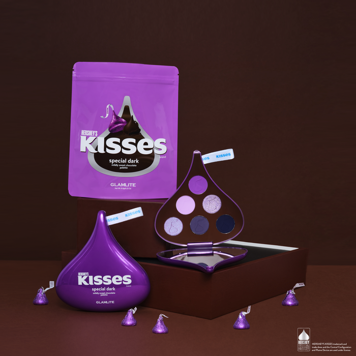 Image of Hershey's Kisses x Glamlite Special Dark Eyeshadow Palette Packaging