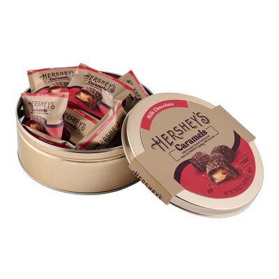 HERSHEY’S Caramels Candy Gift Tin, 1 lb