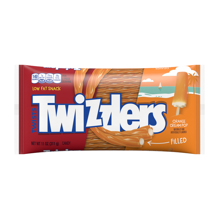 Image of TWIZZLERS Orange Cream Pop Packaging