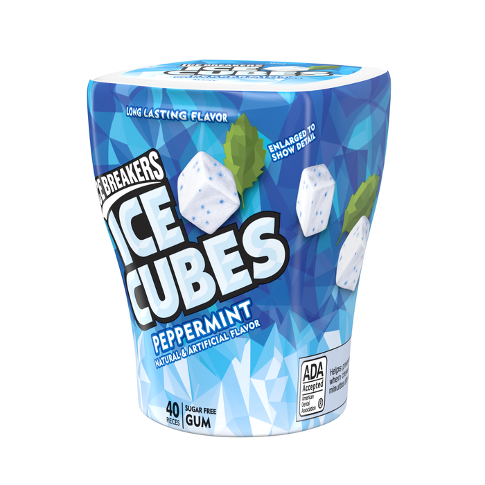 Image of ICE BREAKERS ICE CUBES Peppermint Gum, 3.24 oz. - 4 ct. Packaging
