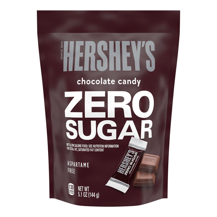 Image of HERSHEY'S ZERO Milk Chocolate Miniatures 5.1oz Candy Bag Packaging