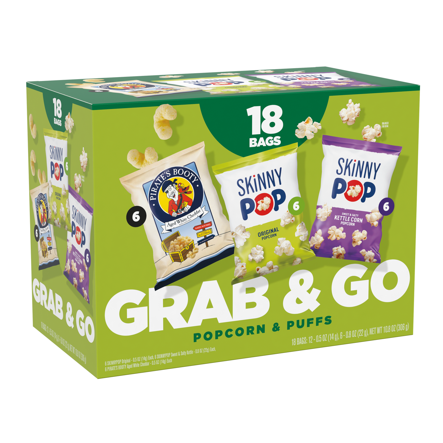 SKINNYPOP Original and Sweet and Salty Kettle Corn and