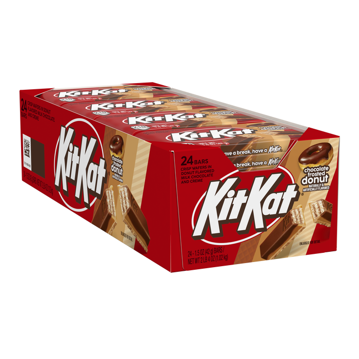 Image of KIT KAT® Chocolate Frosted Donut Wafer Candy Bars, 1.5oz (24 Count) Packaging