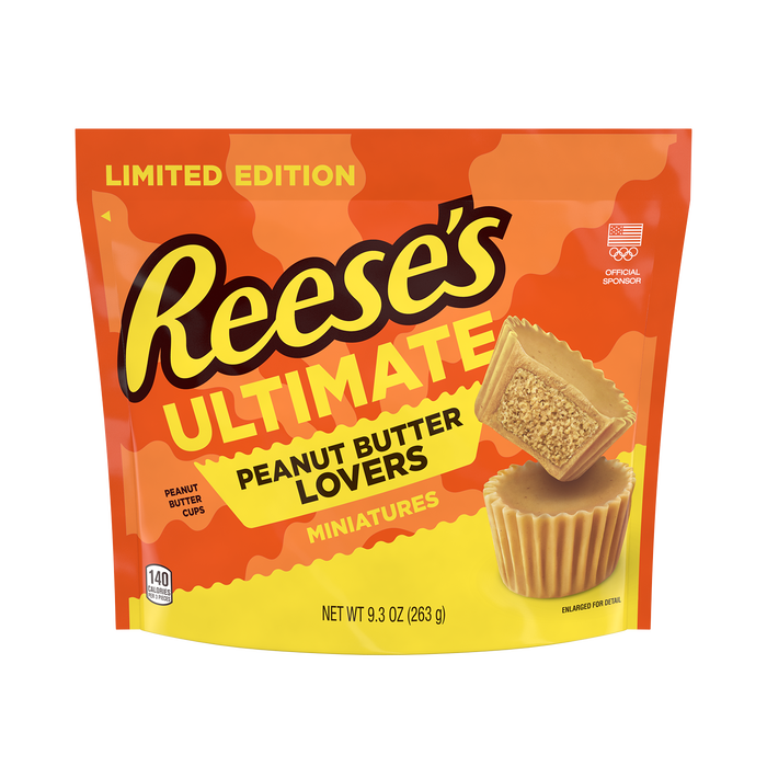 Image of REESE'S Miniatures Ultimate Peanut Butter Lovers Peanut Butter Cups, 9.3 oz bag Packaging
