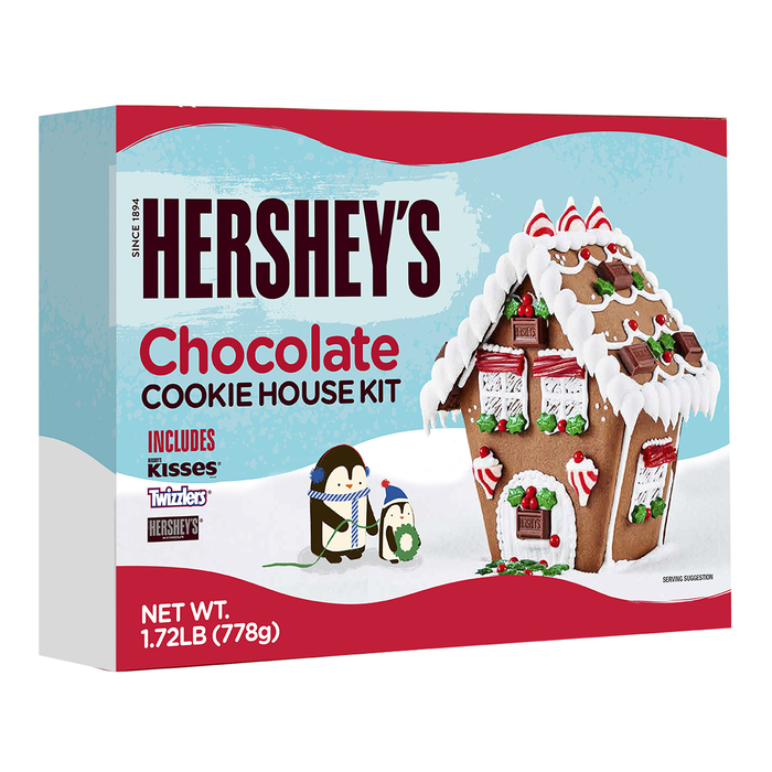 Image of HERSHEY'S KISSES Holiday Cookie House Kit Packaging