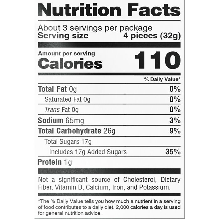 Image of Sour Strips Blue Raspberry Candy Peg Bag, 3.4oz Packaging