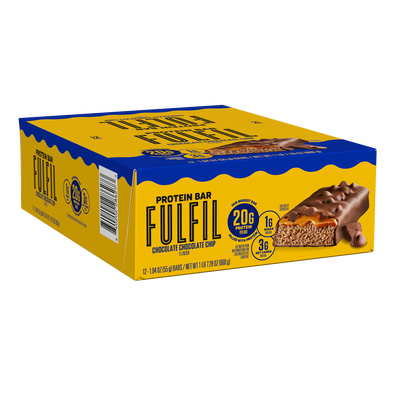 FULFIL Chocolate Chocolate Chip Flavored Protein Bar Box, 1.94 oz ea. (12 count)
