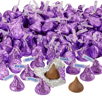 KISSES Milk Chocolates in Purple Foils - 4.16 lbs.