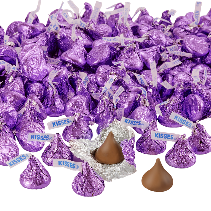 Image of KISSES Milk Chocolates in Purple Foils - 4.16 lbs. [4.16 lb. bag] Packaging