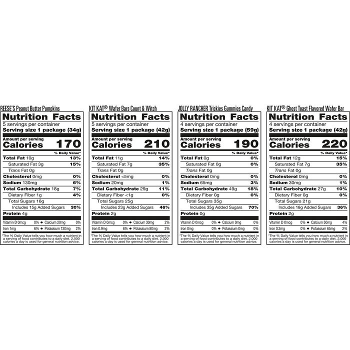 Image of REESE&rsquo;S, KIT KAT&reg; and JOLLY RANCHER Assorted, Halloween Candy Bulk Box, 27.9 oz (18 Pieces) Packaging