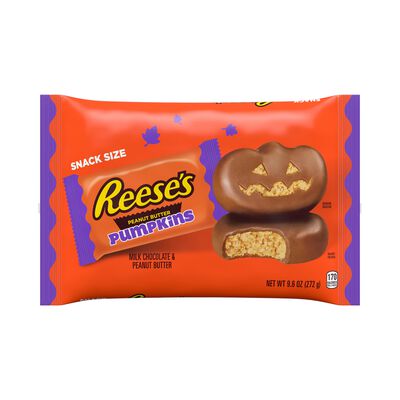 REESE'S Milk Chocolate Peanut Butter Snack Size, Individually Wrapped Candy Bag, 9.6 oz