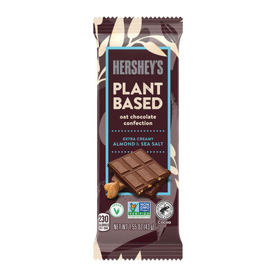 HERSHEY'S Plant Based Oat Extra Creamy Milk Chocolate with Almond & Sea Salt Standard Bar 1.55 oz.