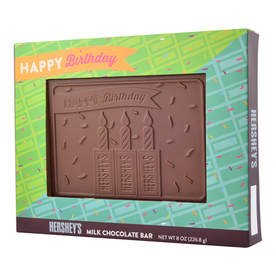 HERSHEY'S Happy Birthday Milk Chocolate Bar 8 oz.
