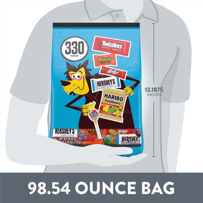 Image of Hershey Assorted, Halloween Candy Bulk Variety Bag, 98.54 oz (330 Pieces) Packaging