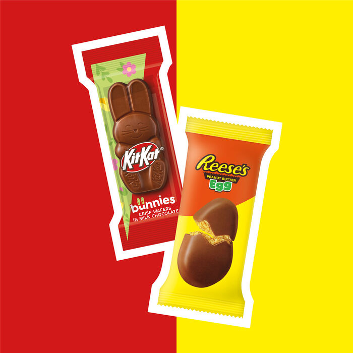 Image of REESE'S and KIT KAT&reg; Assorted Milk Chocolate Snack Size Easter Candy Bag, 31.55 oz Packaging
