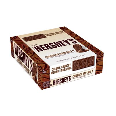 HERSHEY'S Chocolate Hazelnut Ice Cream Flavored Standard Size Candy Bar, 1.38oz (24 Count)