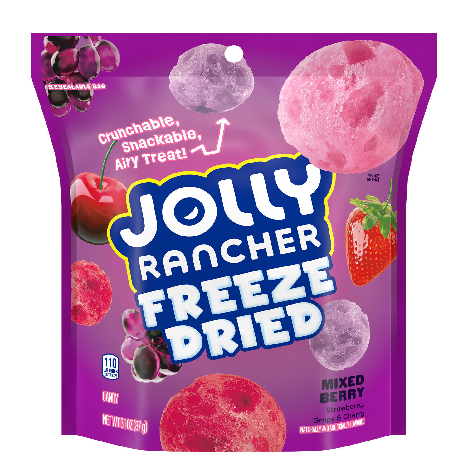 りりー JOLLY RANCHER Freeze Dried Mixed Berry Flavored Candy Bag, 3.1 oz