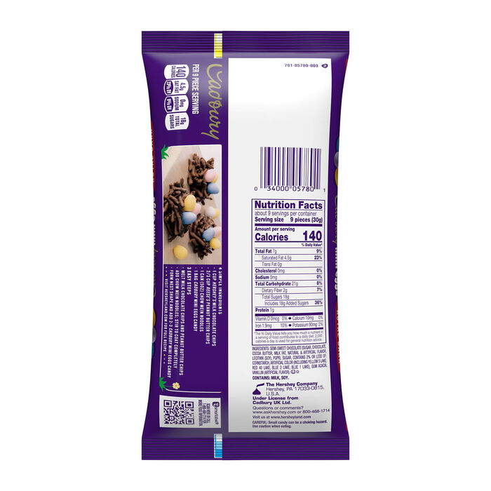 Image of CADBURY MINI Dark Chocolate Eggs, Easter Candy Share Bag, 9 oz Packaging