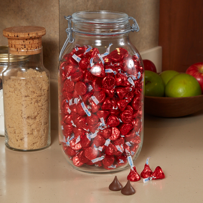 Image of KISSES Milk Chocolates in Red Foils - 4.16 lbs. [4.16 lb. bag] Packaging