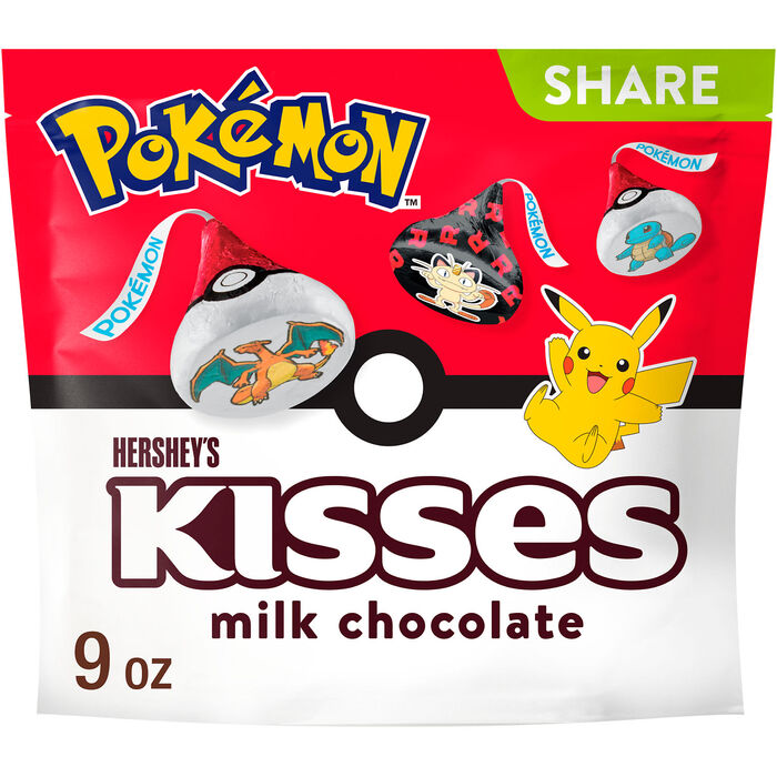 Image of HERSHEY'S KISSES Milk Chocolate Pok&eacute;mon Team Rocket Candy Share Pack, 9 oz Packaging