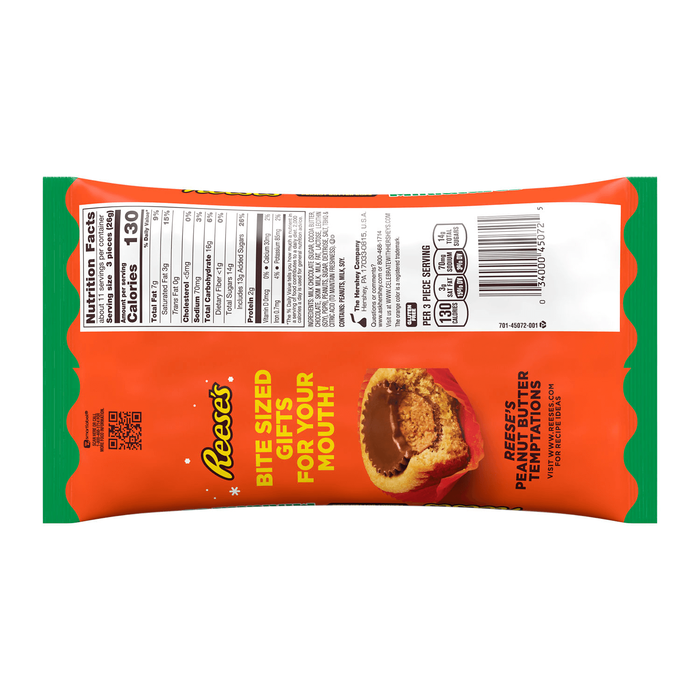 Image of WINTER REESE'S Peanut Butter Cup Miniatures, 9.9 oz Bag 9.9 oz. bag Packaging