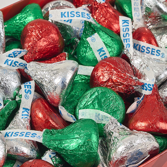 Image of HERSHEY'S KISSES and Assorted Miniatures Filled Two-Box Holiday Gift Tower Packaging