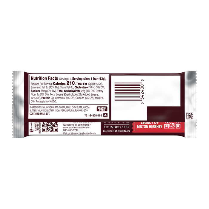 Image of Vintage-Inspired HERSHEY&rsquo;S Milk Chocolate Bars (36ct box) Packaging