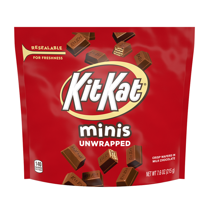 Image of KIT KAT Minis Crisp Wafers in Milk Chocolate, 7.6 oz. bag Packaging