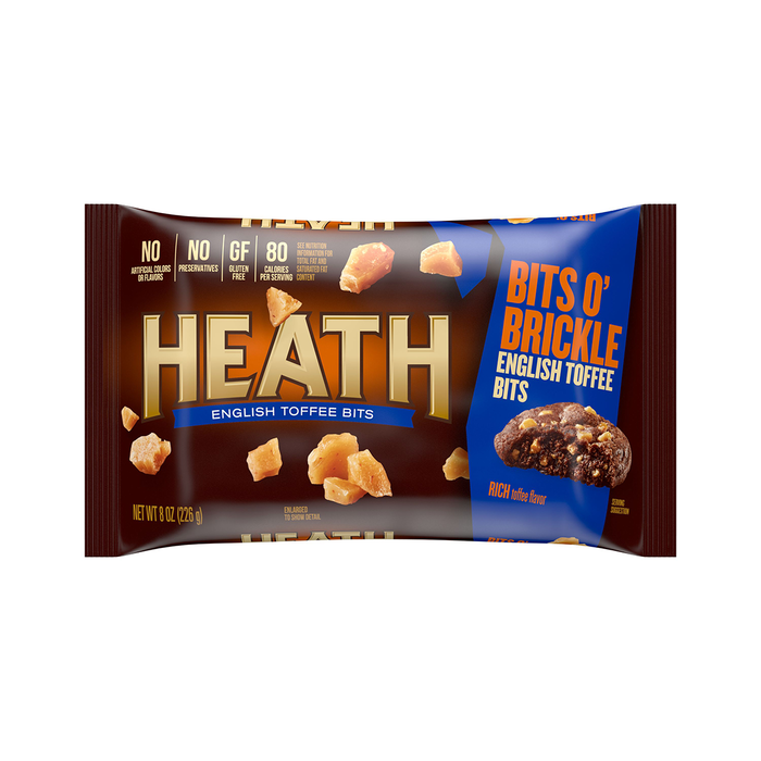 Image of HEATH BITS O'BRICKLE Toffee Bits, 8 oz. Bag Packaging