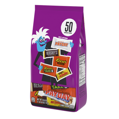 Hershey Assorted Flavored Snack Size, Individually Wrapped Candy Variety Bag, 25.8 oz (50 Pieces)
