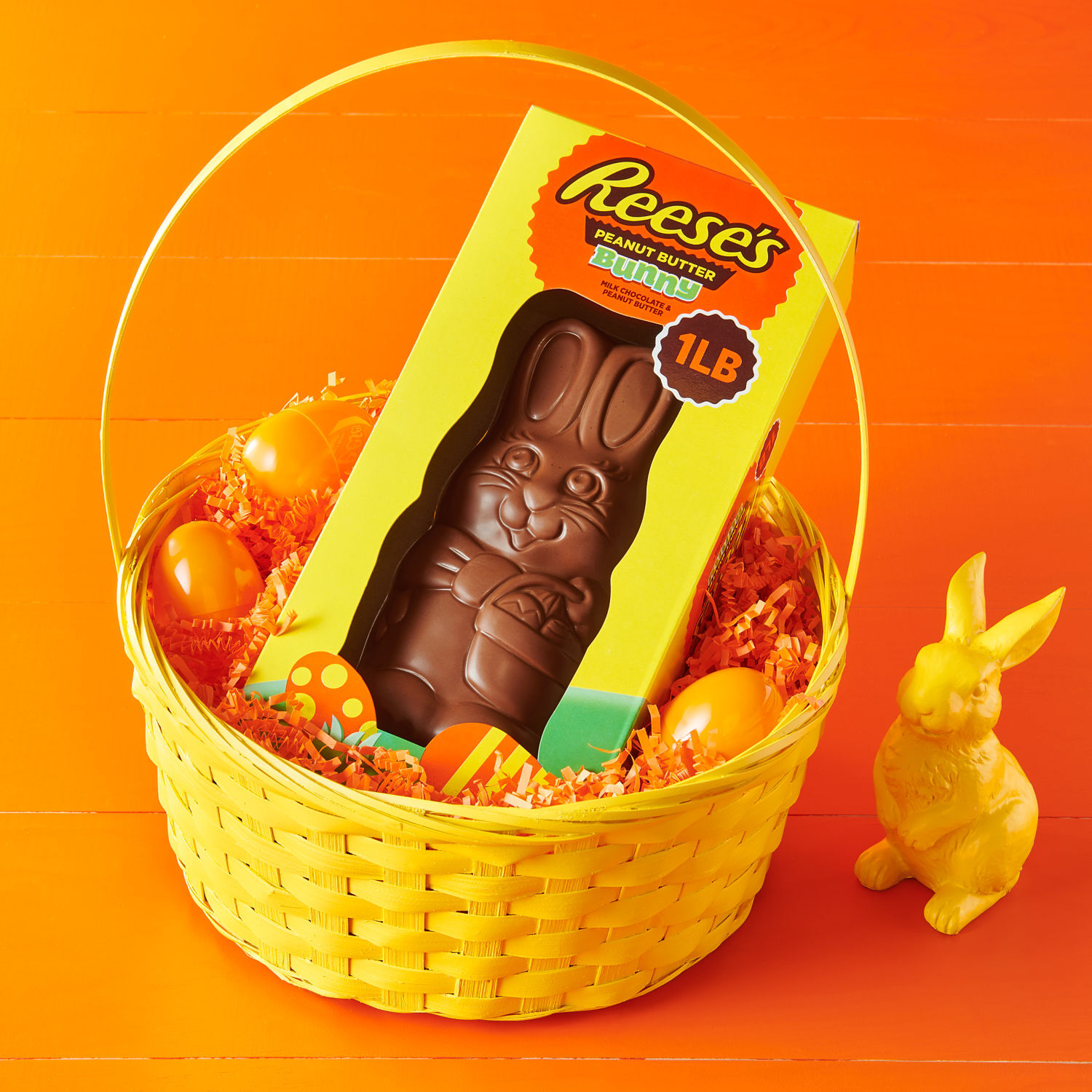 Reece's Rabbit REESE'S BUNNY Milk Chocolate Peanut Butter, Easter Candy Gift Box, 1 lb