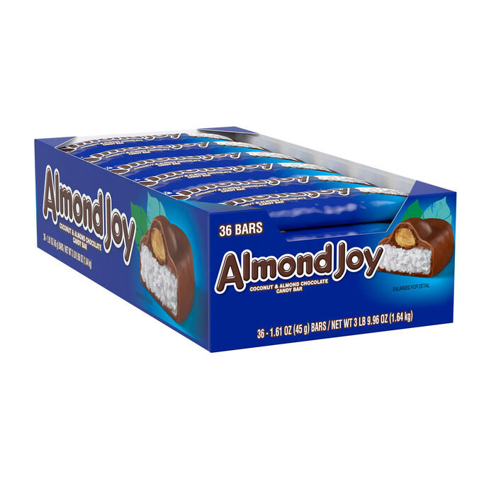 ALMOND JOY Milk Chocolate Coconut Almond Standard Size 1.61oz Candy Bar