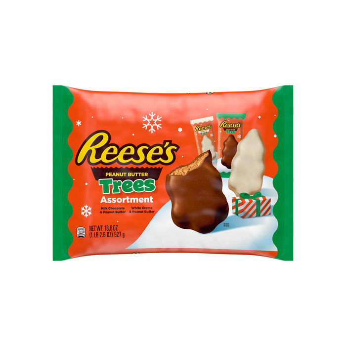Image of Holiday REESE'S Peanut Butter Tree Shapes 18.6 oz. Bag Packaging