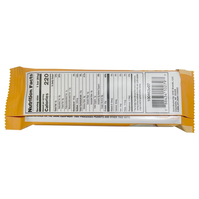 Image of ONE Coffee Shop Caramel Macchiato Flavored Caffeinated Protein Bars, 2.12 oz (12 Count) Packaging