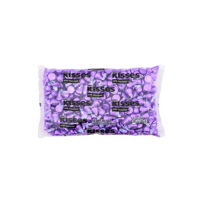 HERSHEY'S KISSES Milk Chocolates in Purple Foils - 66.7oz Candy Bag