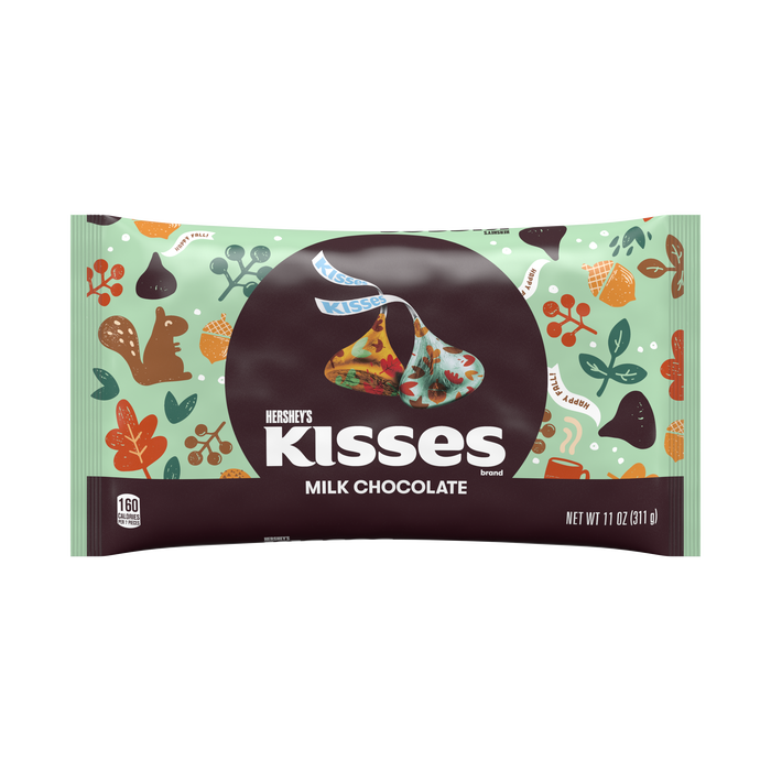 Image of Fall Harvest HERSHEY'S KISSES Milk Chocolates, 11 oz. bag Packaging