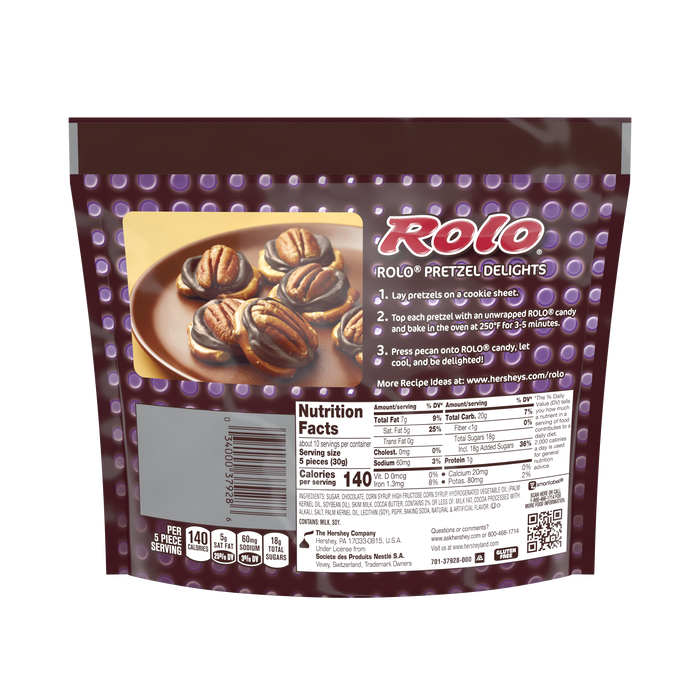 Image of ROLO® Creamy Salted Caramels in Rich Dark Chocolate Candy, 10.1 oz bag Packaging