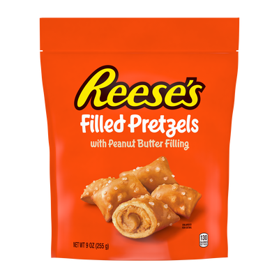 REESE’S Peanut Butter Filled Pretzels, 9 oz Bag