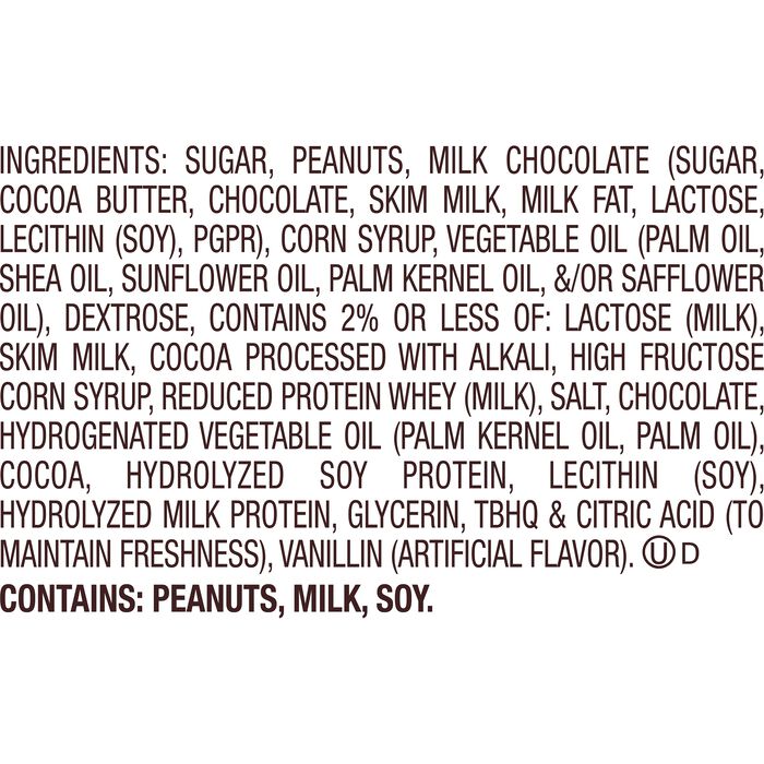 Image of REESE'S FAST BREAK Milk Chocolate, Peanut Butter and Nougat Snack Size, Candy Bag, 10.1 oz Packaging