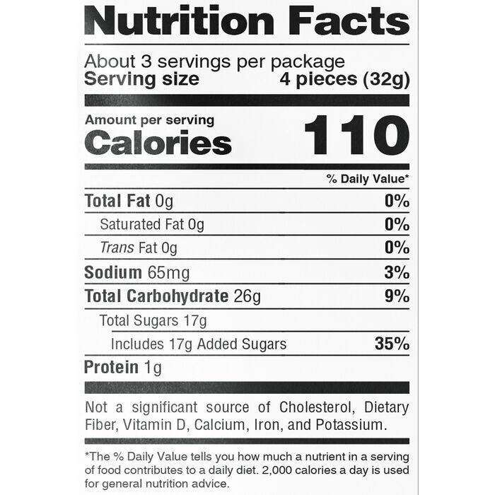 Image of Sour Strips Green Apple Candy Peg Bag, 3.4oz Packaging