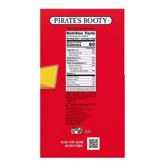 Image of PIRATE'S BOOTY Pok&eacute;mon Aged White Cheddar Rice & Corn Puffs, 0.5 oz Bags (18 Count) Packaging