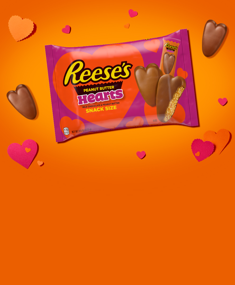 Bags of Reese's Peanut Butter Hearts
