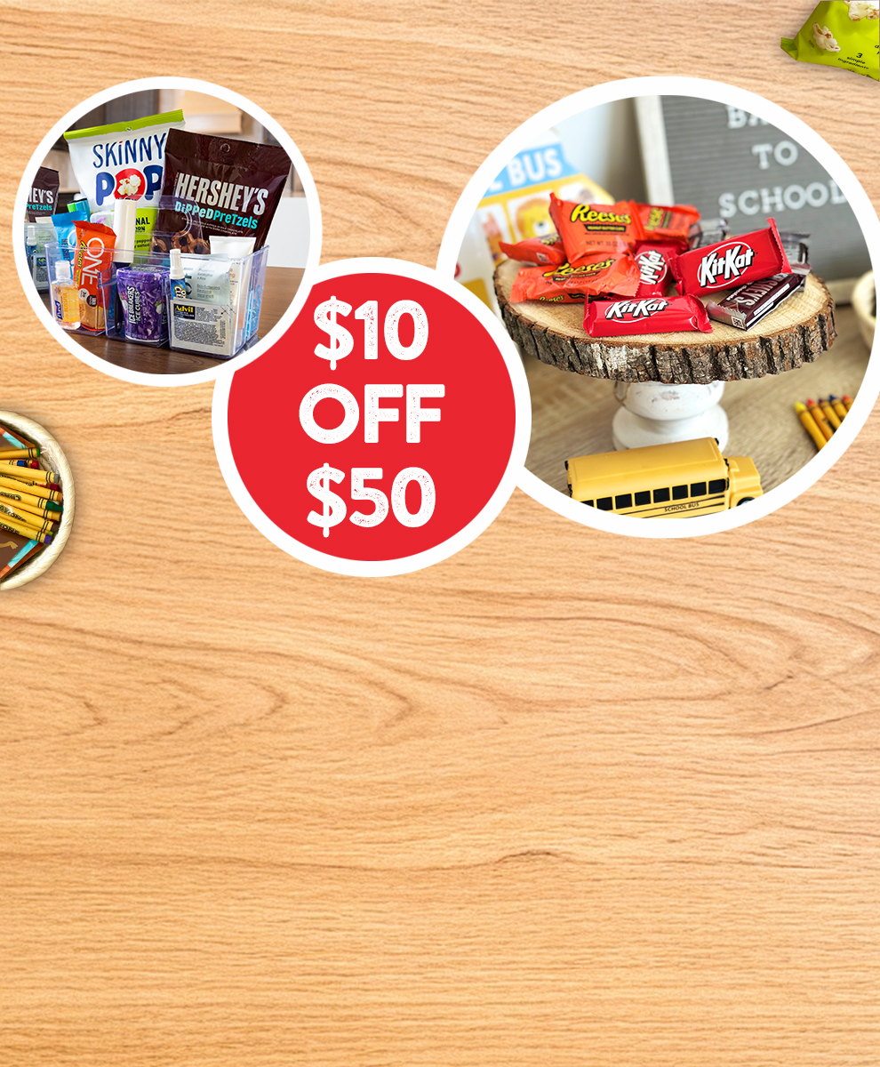 Promotional graphic featuring Hershey's back to school promotion sitewide