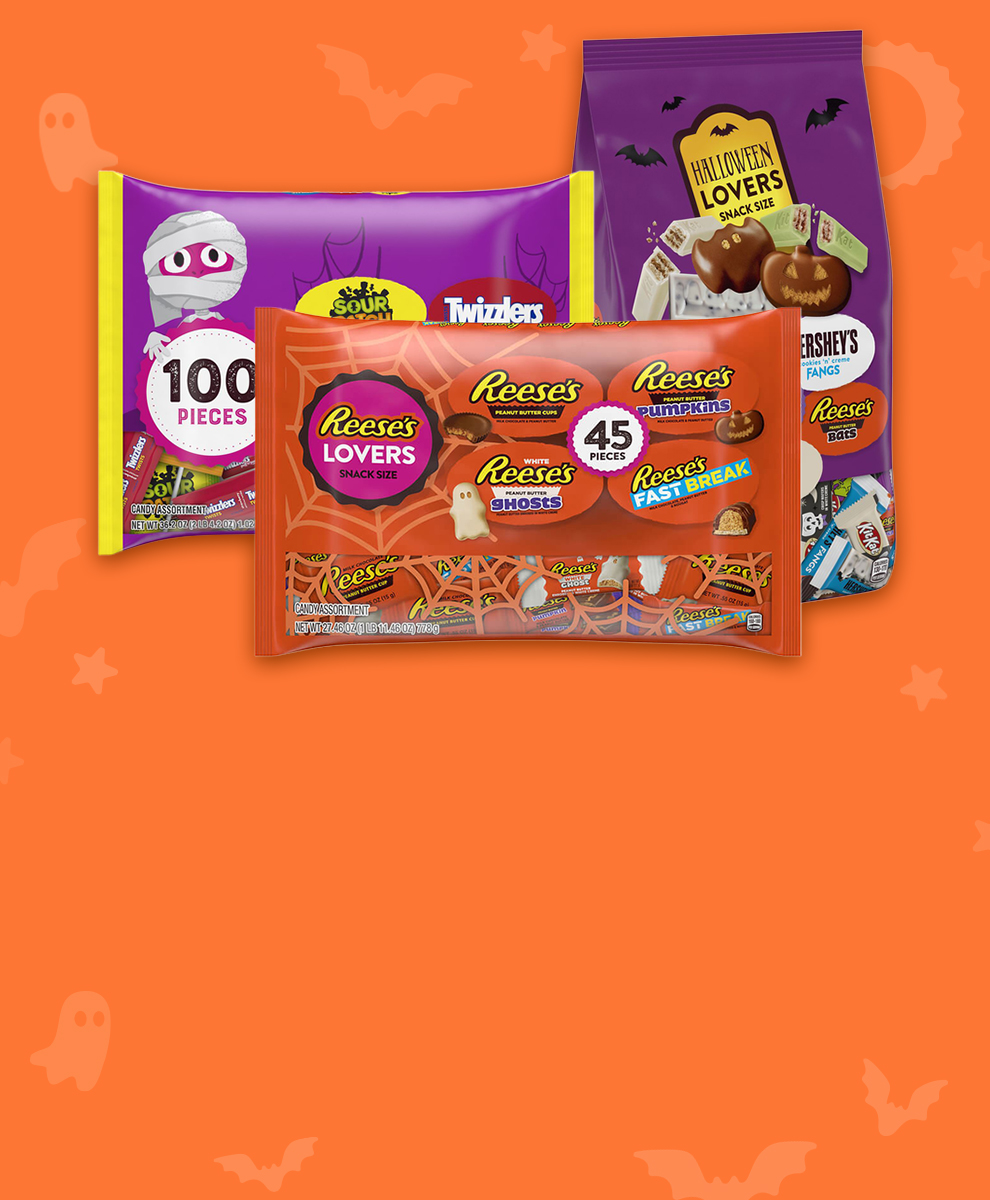 Three bagged Halloween assortment packages 