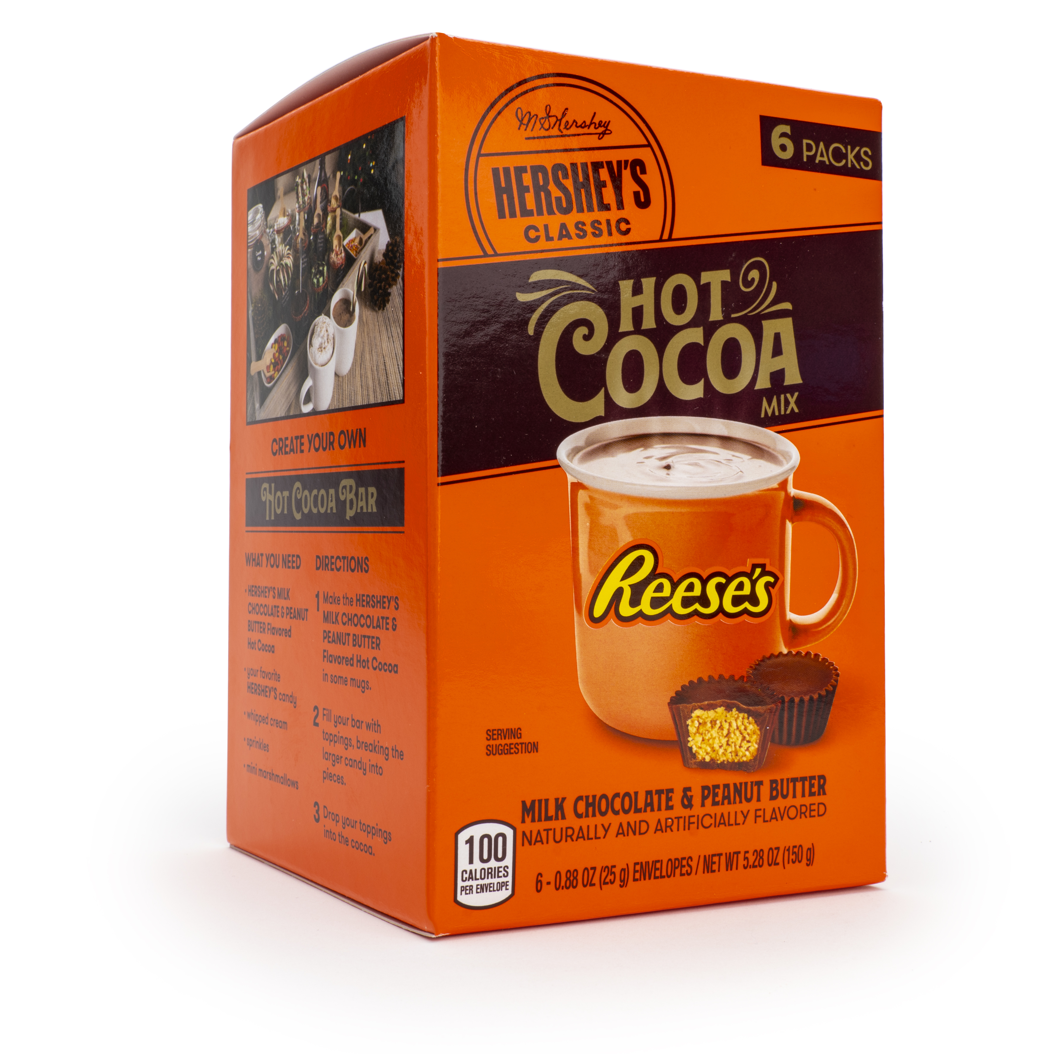 REESE'S Milk Chocolate and Peanut Butter Hot Cocoa Mix, 0.88oz (6