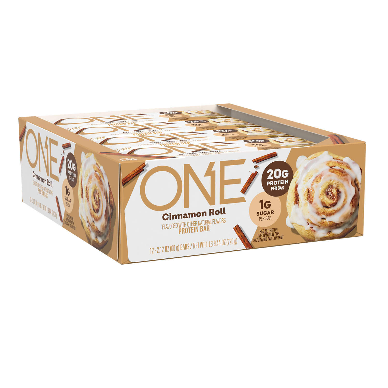 ONE Cinnamon Roll Flavored Protein Bars, 2.12 oz (12 Count)