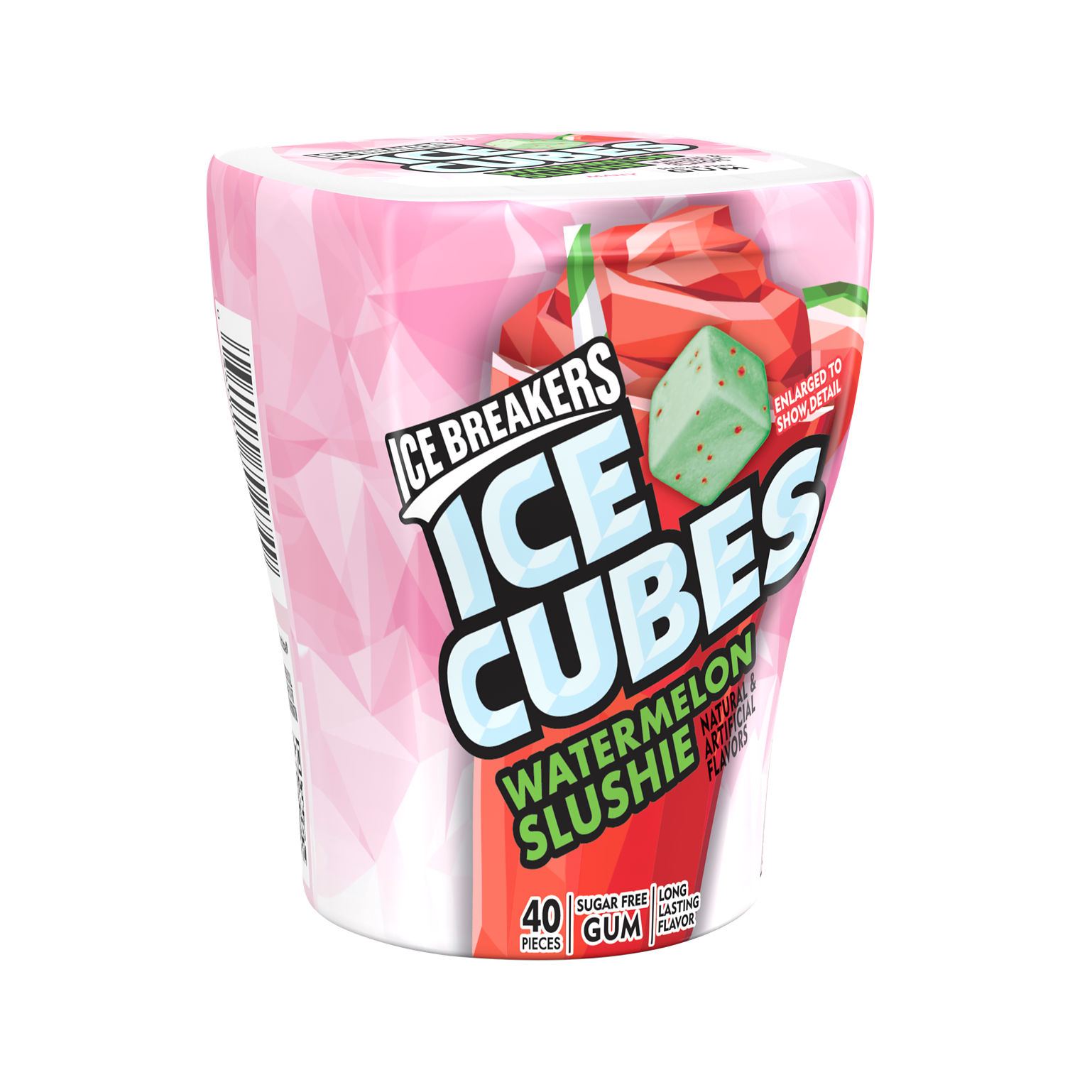 Ice Breakers Ice Cubes Watermelon Slushie Flavored Sugar Free Chewing Gum Bottle - 3.24 oz
